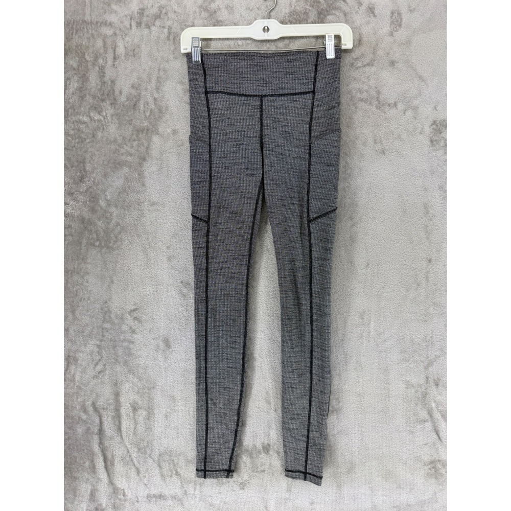 Lululemon Speed Up Tight 28" Heathered Black Space Dye Pockets Leggings Size 4